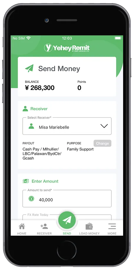 Yehey Remit Send Money